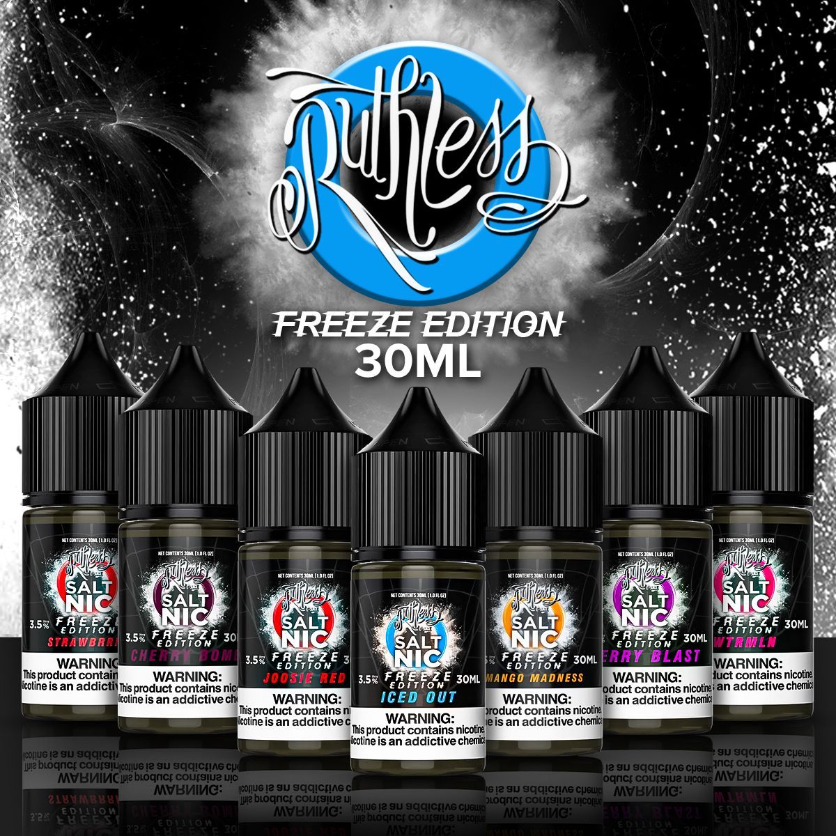 Try Ruthless Freeze Salt Series 30mL 💦 - Puffin Vape