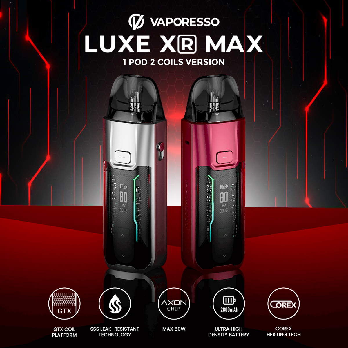 📢 ⚠️ NEW! Vaporesso Luxe XR Max (1 pod 2 coils version) - Puffin Vape